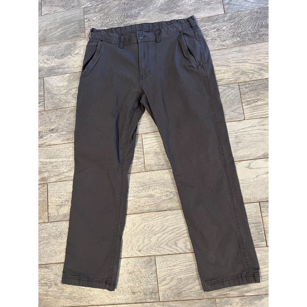 Eddie Bauer Canvas Utility Pants 38x32 Mens 38 x 32 Gray Stretch Workwear 0558 - Picture 2 of 11
